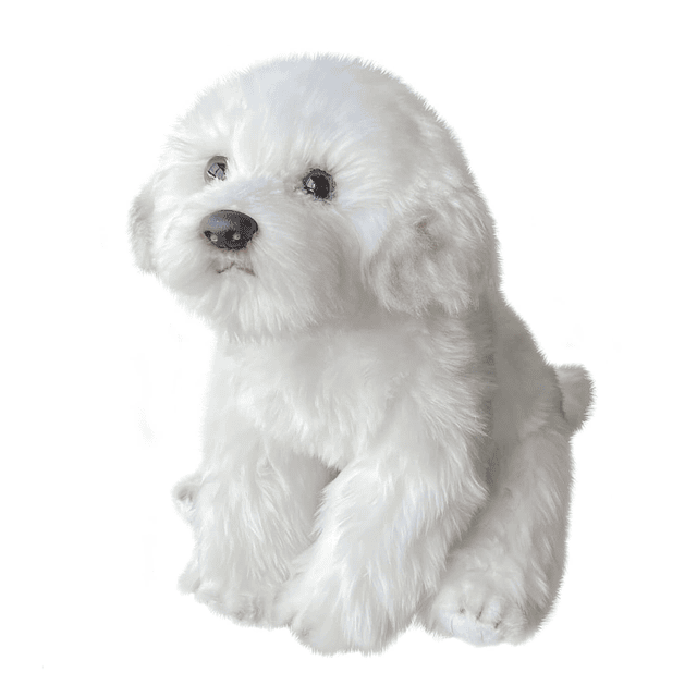 Perro de peluche realista, animal de peluche realista, masco