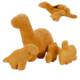 Juego de 4 piezas de almohadas Dino Nugget – Peluche grande