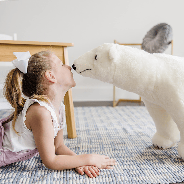 Oso Polar Gigante Juguete de Peluche Realista (3 pies de La