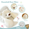 Oso de peluche 25.6 pulgadas, lindo, suave, grande, blanco,