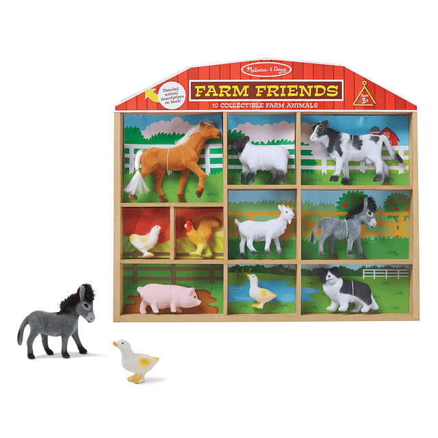 Figuras de animales de juguete coleccionables Farm Friends (