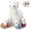 Juego de 5 adorables llamas de peluche de 14.0 in con 4 lind