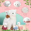 Juego de 5 adorables llamas de peluche de 14.0 in con 4 lind