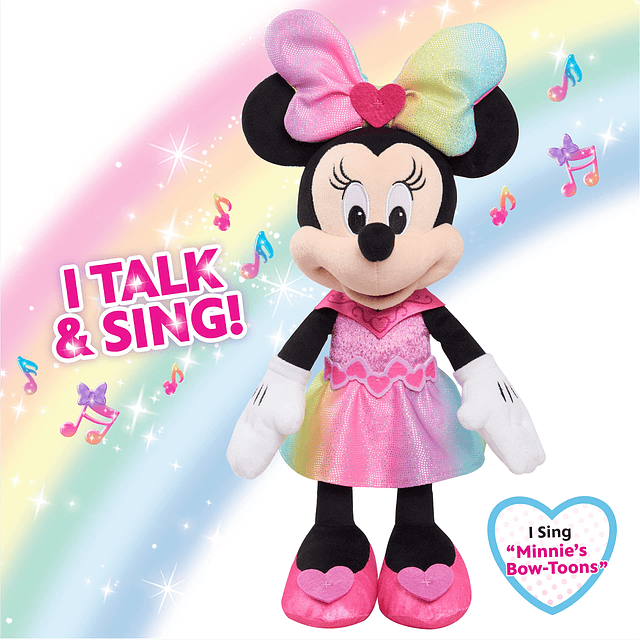 Disney Junior Minnie Mouse Sparkle and Sing Peluche de 13 pu