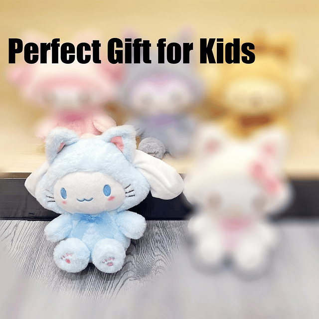 Peluches Kawaii Cinnamoroll de 8 pulgadas, peluche suave de