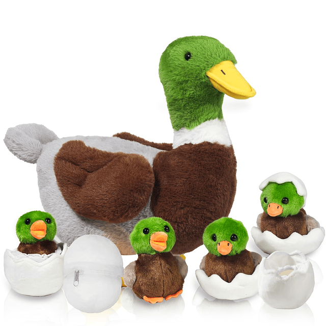 Juguetes de pato de peluche Animal de peluche con 4 patos An