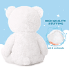 Oso de peluche blanco, lindo oso de peluche de 18 pulgadas p