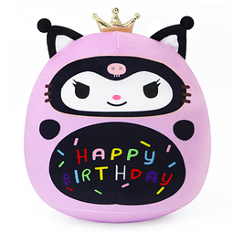 Muñeco de peluche de cumpleaños de dibujos animados Kawaii,