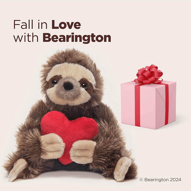 Bearington Lil' Simon Love The Sloth Animal de peluche para