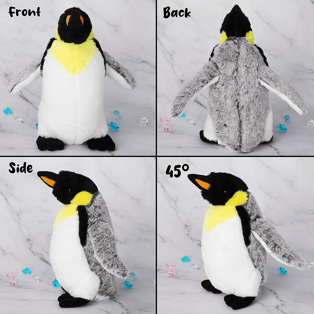 Juguete de peluche de pingüino, muñeco de peluche pequeño de