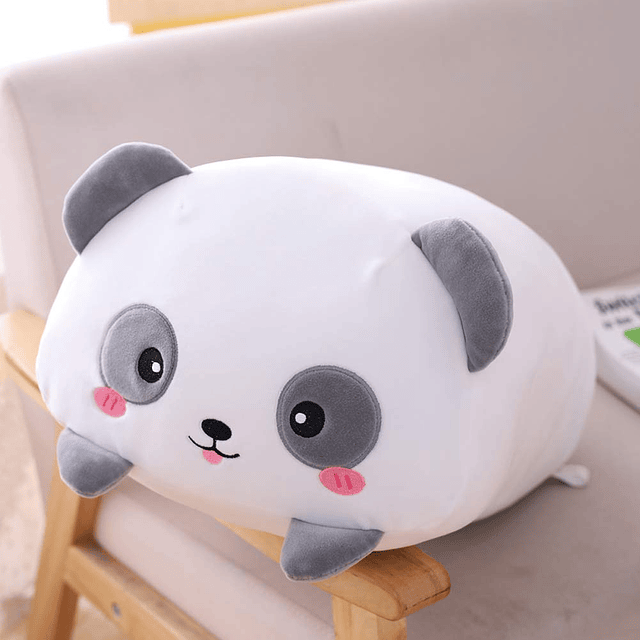 Animal de peluche de panda, almohada de cuerpo de felpa de p