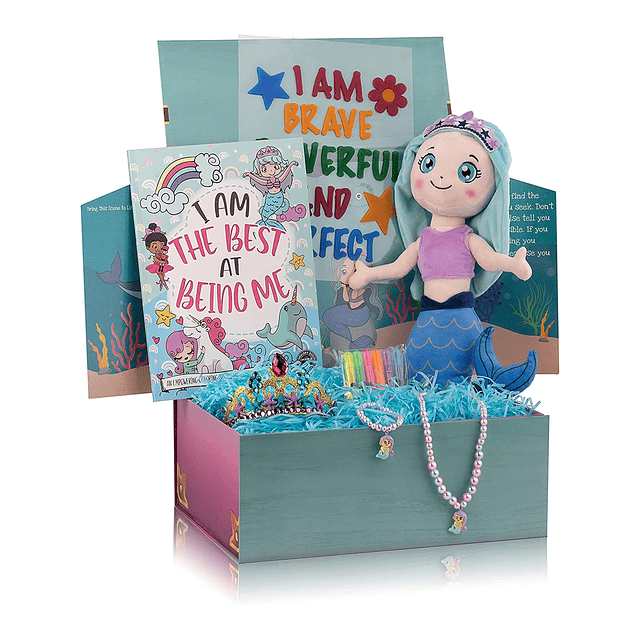 Juguetes para niños – Caja sorpresa de sirena grande con pel