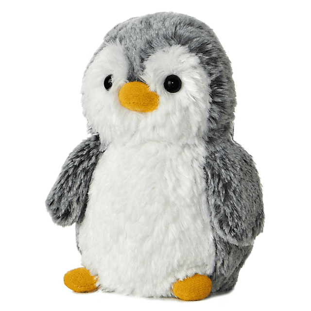 Mini animal de peluche de pingüino con pompón juguetón Comp