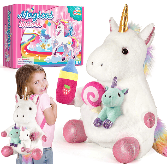 Juguetes de peluche de unicornio para regalo de niñas, mochi