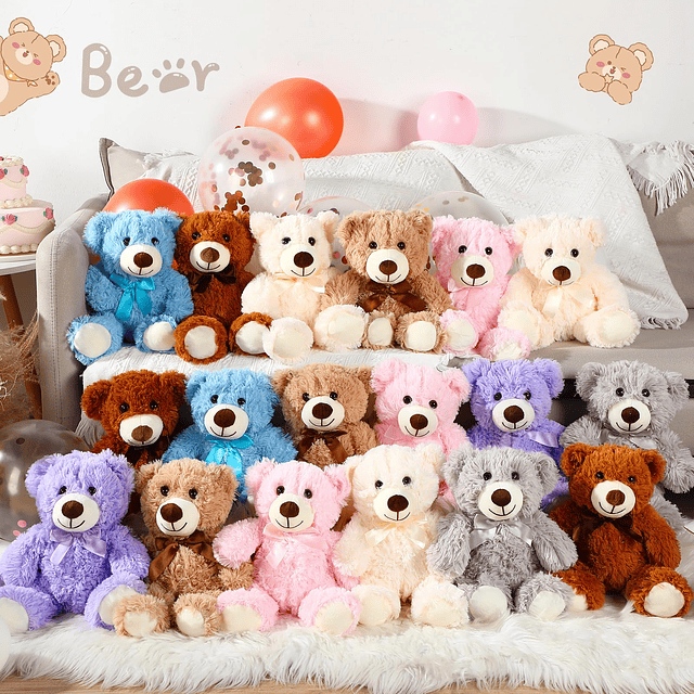 18 piezas de osos de peluche de 14 pulgadas, regalos de grad