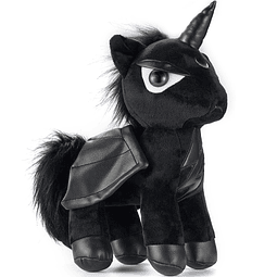 Peluche de unicornio negro, peluche con peso, juguetes de pe