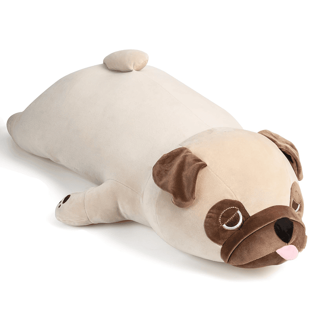 Animales de peluche de pug con peso, 20 pulgadas, 3 libras,