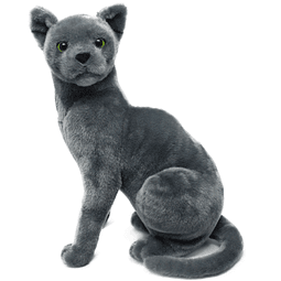 Rae The Russian Blue Cat Gato gris de peluche de 12 pulgada