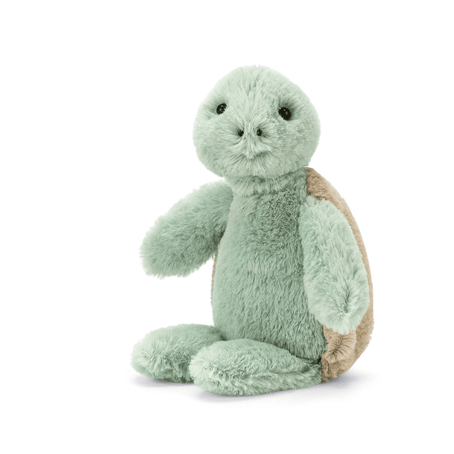 Animal de peluche de tortuga tímido, pequeño, 7 pulgadas