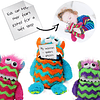 Worry Monster Peluche suave rosa y verde Infantil Escribe tu