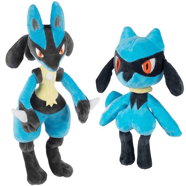 Pokemon Lucario & Riolu juguetes de peluche, paquete de 2, l