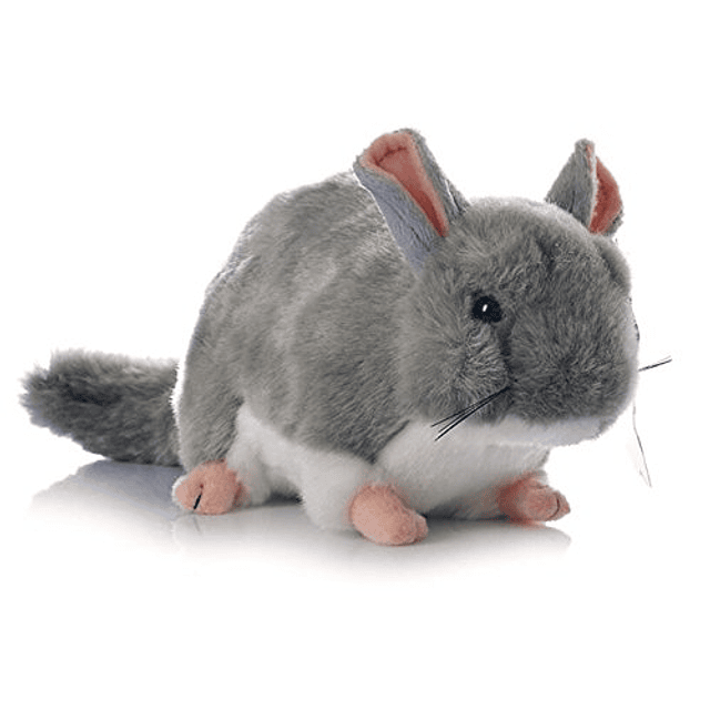 MSNOR Muñeco de peluche de chinchilla de 12.0 in (gris)