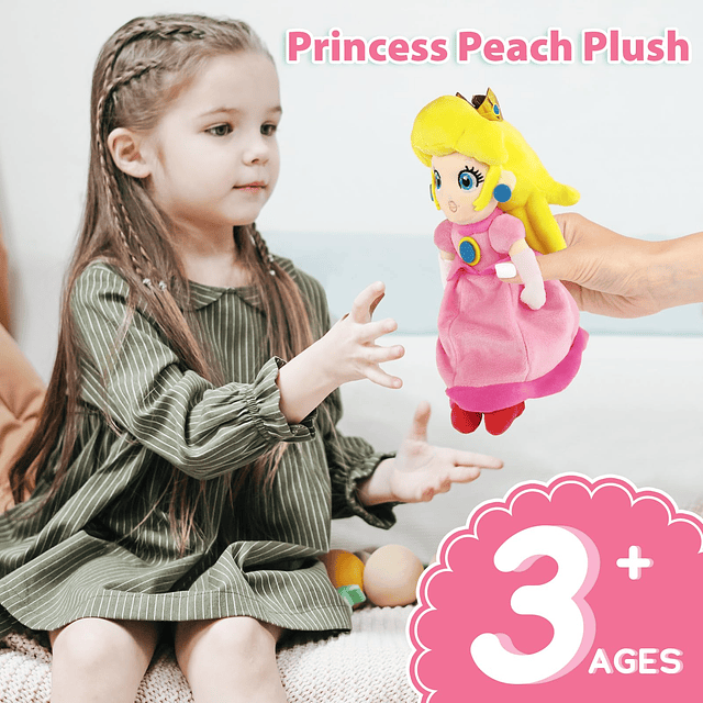 Juguete de peluche de princesa Peach, colección de muñecos d