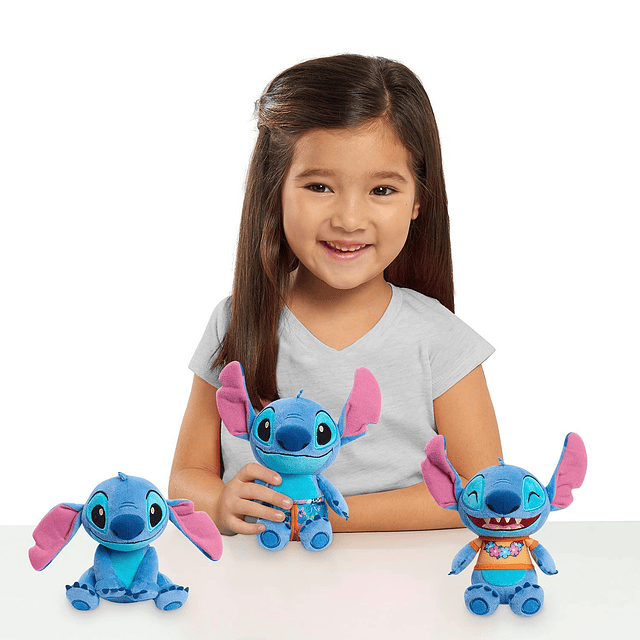 Peluche tipo puf de Lilo y Stitch de Disney, 7,5 pulgadas, p