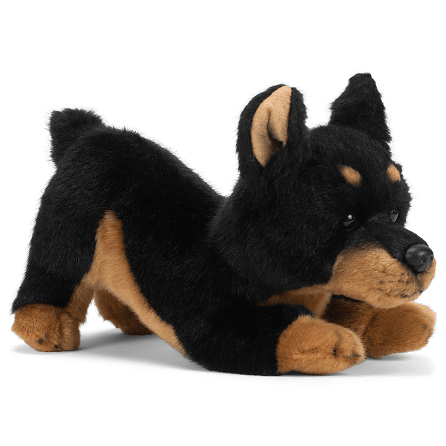 Doberman Pinscher Dog Black and Tan Juguete de peluche suave