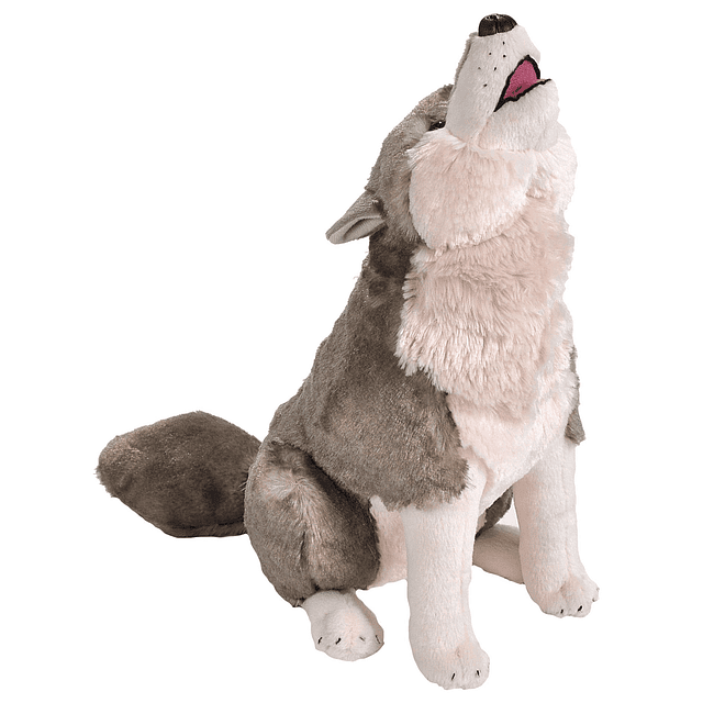 Wild Republic Lobo aullador, peluche, animal de peluche, jug