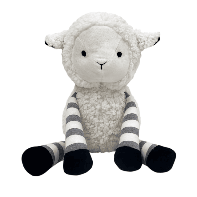 Juguete de peluche de cordero de peluche blanco/gris de ovej