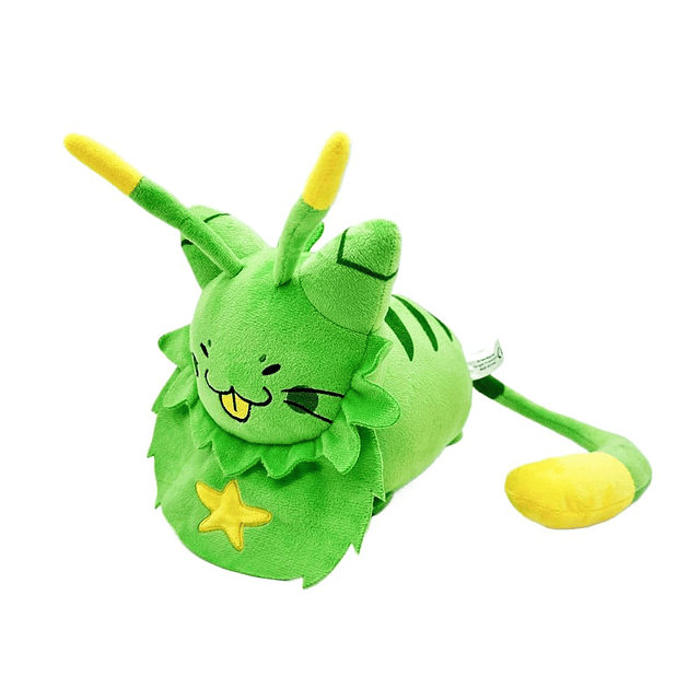 Peluche de gato alienígena verde, juguete de peluche, muñeco