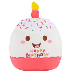 Peluche de pastel de cumpleaños de 12 pulgadas, lindo juguet