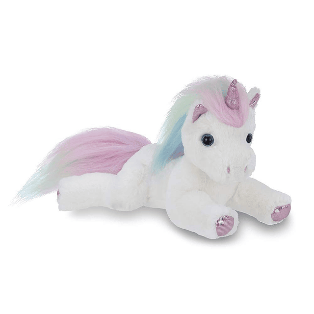 Bearington Lil' Rainbow Shimmers The White Unicorn Plush, an