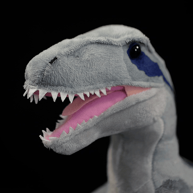 Juguete de peluche de dinosaurio Velociraptor – Gris 17 pulg