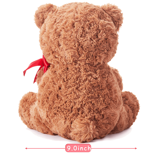 Oso de peluche de peluche con lazo para el día de San Valent