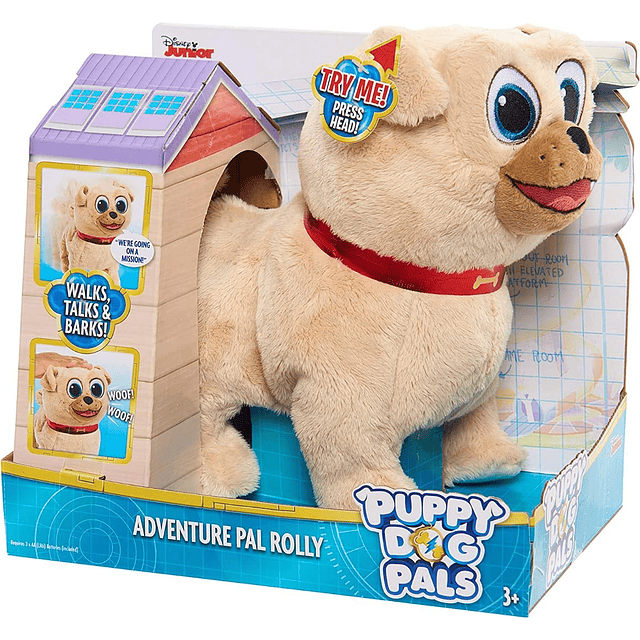 Adventure Pals Walking and Barking Plushie Rolly, juguetes p