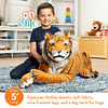 Tigre gigante: animal de peluche realista (más de 5 pies de