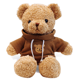 Oso de peluche de peluche con capucha marrón lindo oso jugue