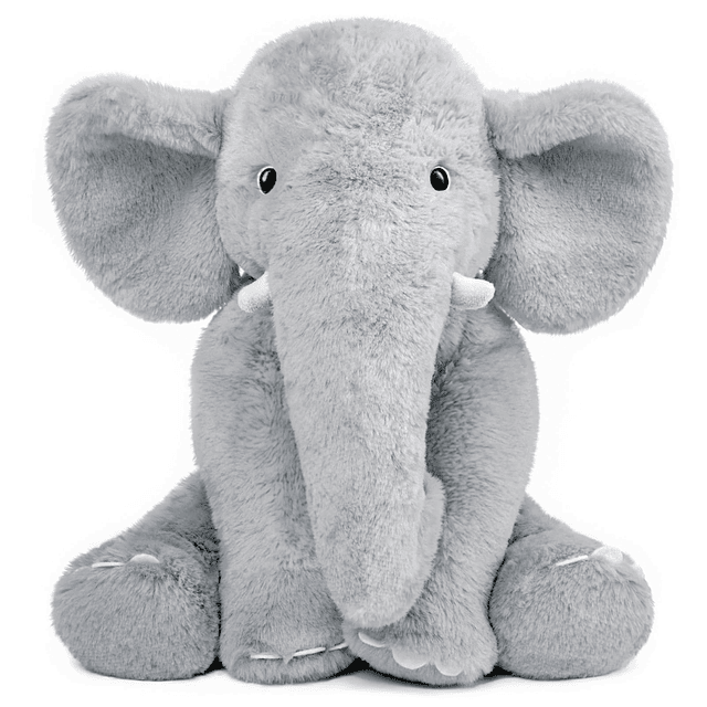 Animal de peluche de elefante gris de 13 pulgadas, juguete d