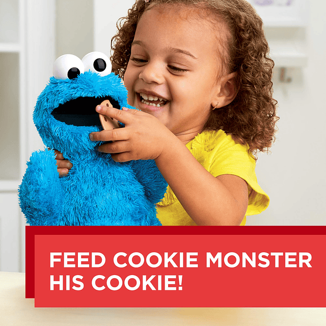 Feed Me Cookie Monster Plush: Monstruo de galletas interacti