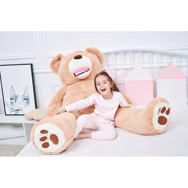 Oso de peluche gigante de peluche (marrón, 63 pulgadas)