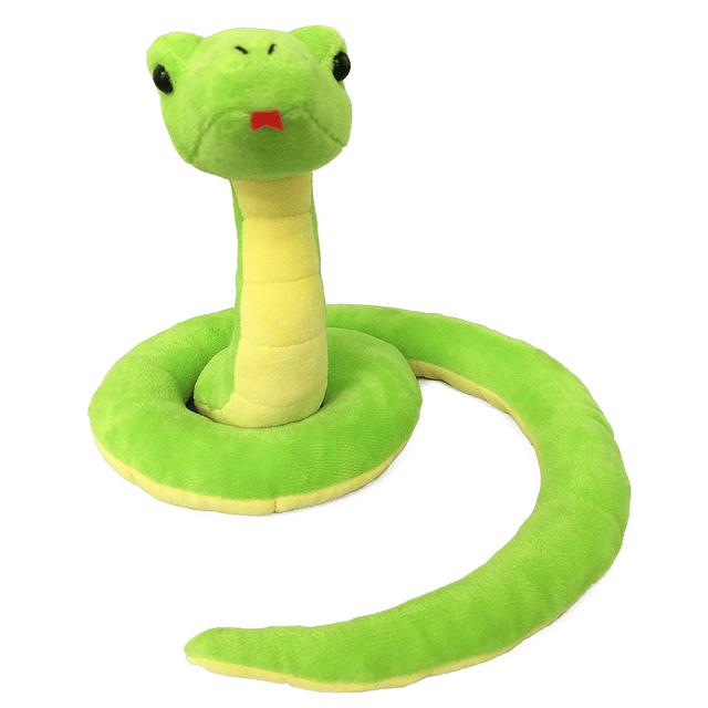 Animal de peluche de serpiente verde realista Juguete de pe