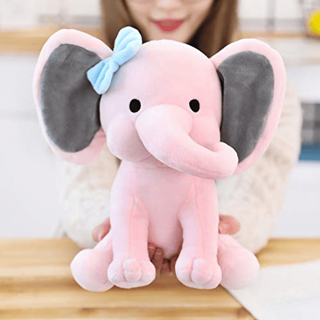 Peluches de elefante de peluche de 9 pulgadas (rosa)