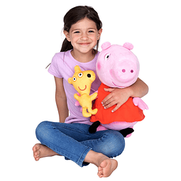 Peppa Pig Ropa de cama para niños, almohada de peluche súpe