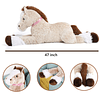 Animales de peluche de caballo gigante de 4 pies, almohada d