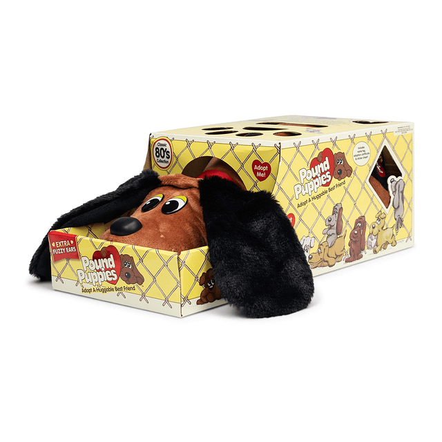 Peluche clásico Pound Puppies Marrón rojizo con manchas neg