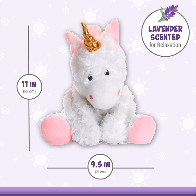 Warm Pals Unicornio blanco mágico 1.5 libras Acogedores j