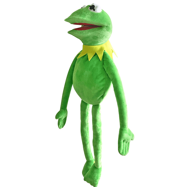 Marioneta de mano de rana Kermit, juguete de peluche de la r