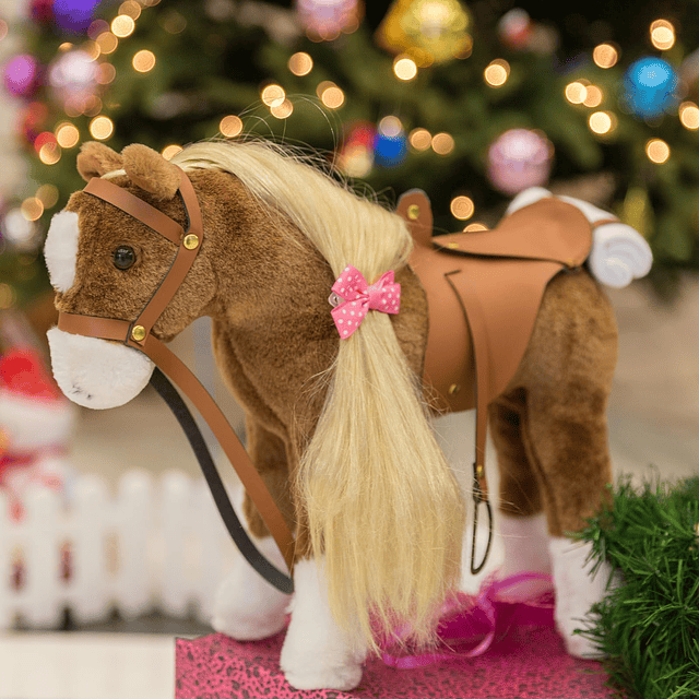 Caballo de peluche lindo pony de peluche juego de simulación